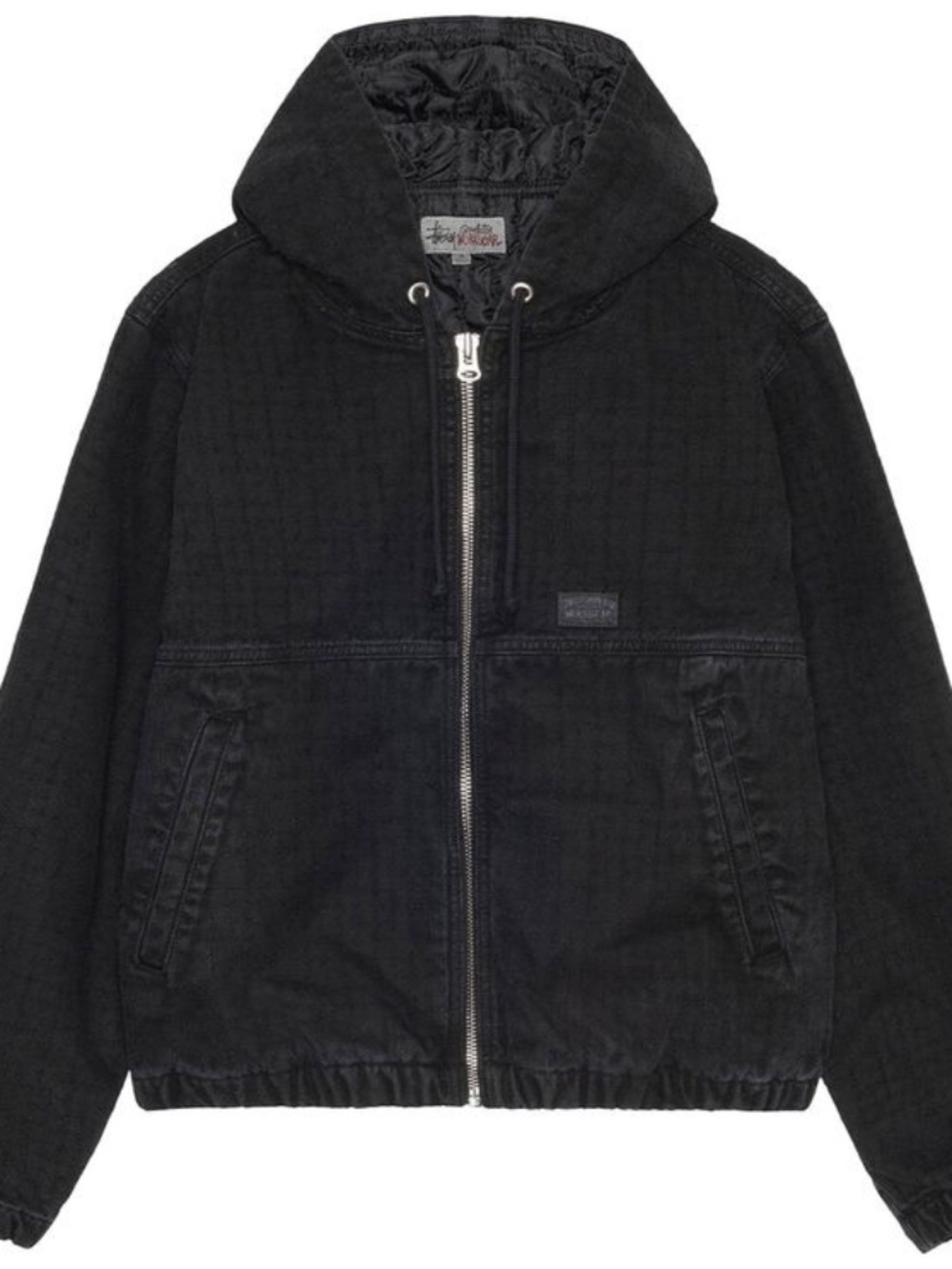 NEW Stussy Canvas Needle Punch Work Jacket in black size LARGE bomber jacket